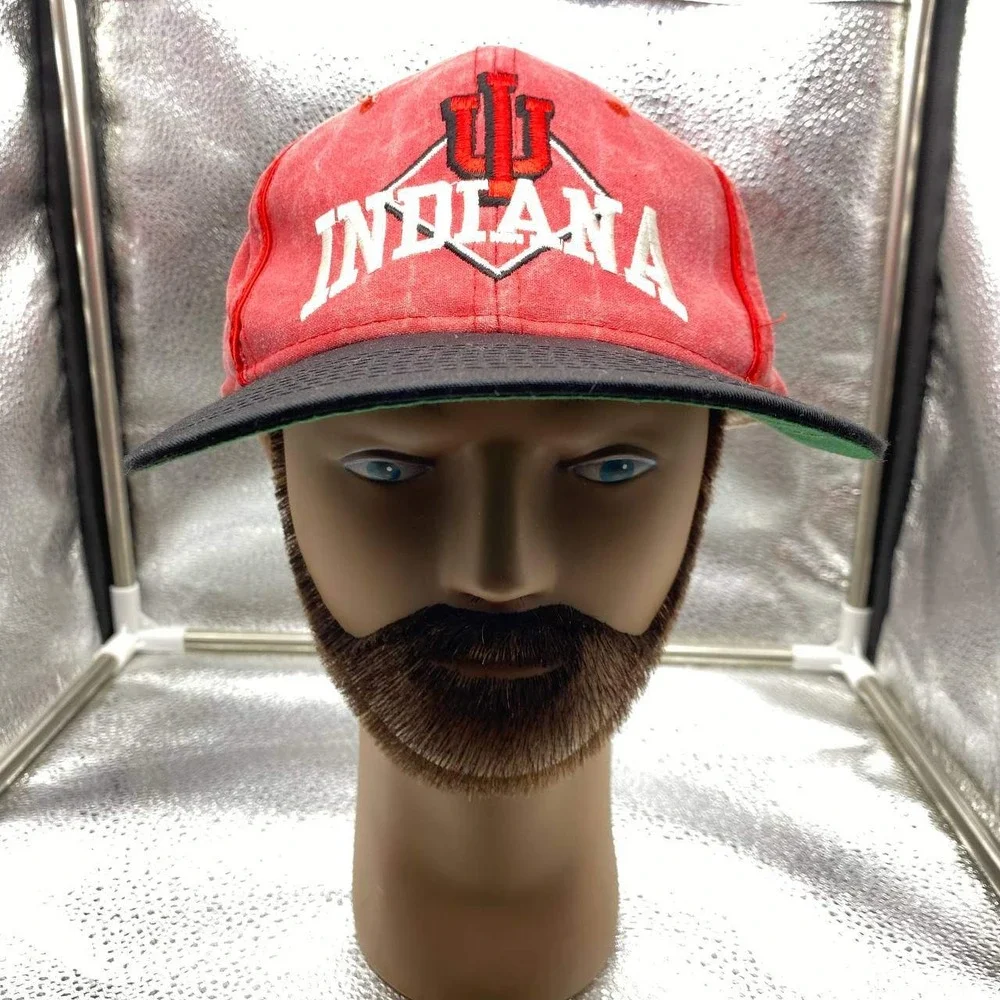 The Game Indiana Hoosiers‎ Hat Mens OSFA Red Black Snapback Vintage NCAA Cap